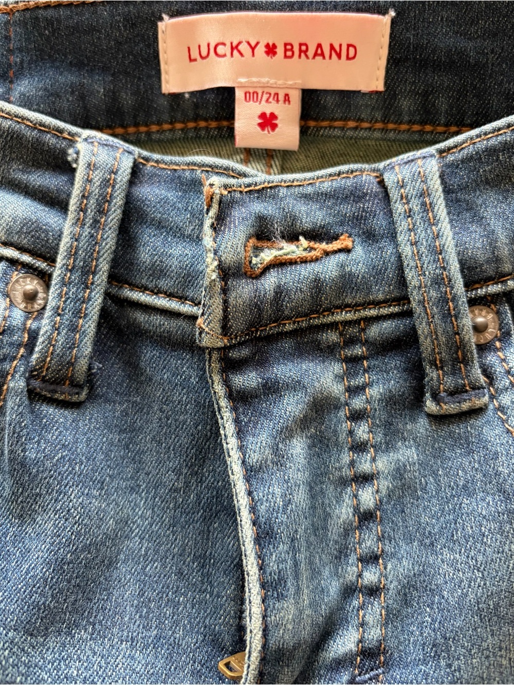 Lucky Brand Women’s Blue Denim Jeans. Ava Mid Rise Skinny. Size 00, 24